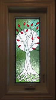 Tree of Life Stained Glass Panel