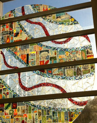 Dr. George Hall PS Fused Glass Art Installation